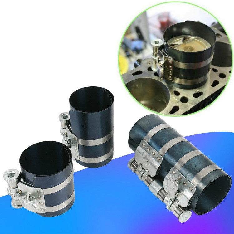 2 PCS Piston Ring Compressor Shrinker Piston Ring Installation Tool Engine Repair Tool, 3 inch, 4 inch, 6 inch