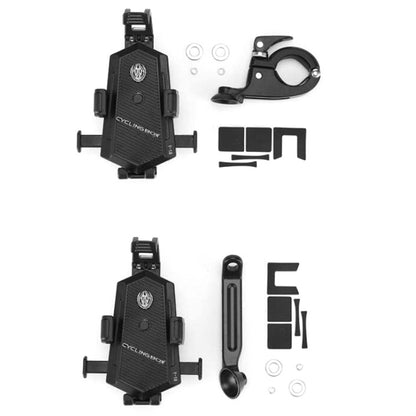 Bicycle Mobile Phone Holder Can Rotate And Adjust Fixed Aluminum Alloy Bracket Automatic Grab Bracket, Handlebar Installation, Rearview Mirror Installation