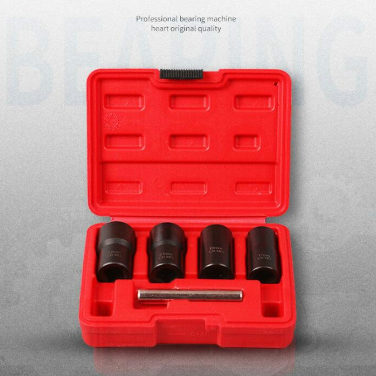 5 In 1 Non-Slip Sleeve Set Chrome-Molybdenum Steel Nut Disassembly Tool Sliding Tooth Nut Remover, 5 In 1 Nut Remover