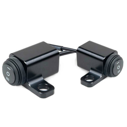 2 PCS / Set Motorcycle LED Lights Rearview Mirror Left And Right Switches Waterproof Boat-Shaped Switches, LED Lights Switch