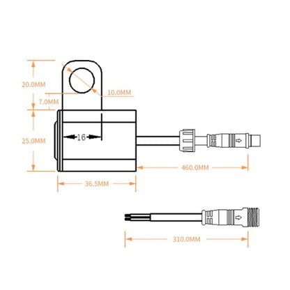 2 PCS / Set Motorcycle LED Lights Rearview Mirror Left And Right Switches Waterproof Boat-Shaped Switches, LED Lights Switch