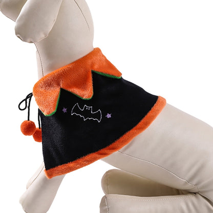 Halloween Pet Cloak Clothes Double-Sided Embroidered Dress Up Cloak, S, M