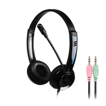 DANYIN DT326 Head-mounted Desktop Computer Children Learning Wire Headset with Microphone, Cable Length:1.8m, DT326 3.5mm Two-hole White, DT326 3.5mm Two-hole Black, DT326 Single Hole Four-level White, DT326 Single Hole Four-level Black...