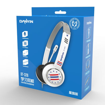 DANYIN DT326 Head-mounted Desktop Computer Children Learning Wire Headset with Microphone, Cable Length:1.8m, DT326 3.5mm Two-hole White, DT326 3.5mm Two-hole Black, DT326 Single Hole Four-level White, DT326 Single Hole Four-level Black...