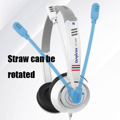 DANYIN DT326 Head-mounted Desktop Computer Children Learning Wire Headset with Microphone, Cable Length:1.8m, DT326 3.5mm Two-hole White, DT326 3.5mm Two-hole Black, DT326 Single Hole Four-level White, DT326 Single Hole Four-level Black...