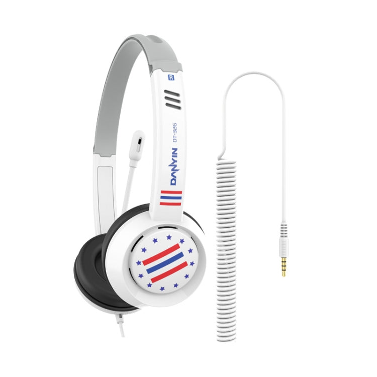 DANYIN DT326 Head-mounted Desktop Computer Children Learning Wire Headset with Microphone, Cable Length:1.8m, DT326 3.5mm Two-hole White, DT326 3.5mm Two-hole Black, DT326 Single Hole Four-level White, DT326 Single Hole Four-level Black...