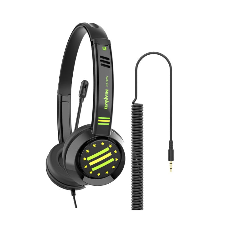 DANYIN DT326 Head-mounted Desktop Computer Children Learning Wire Headset with Microphone, Cable Length:1.8m, DT326 3.5mm Two-hole White, DT326 3.5mm Two-hole Black, DT326 Single Hole Four-level White, DT326 Single Hole Four-level Black...