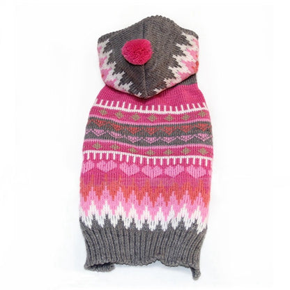 Pet Christmas Costume Sweater Hooded Ball Snowflake Costume, XXS, XS, S, M, L