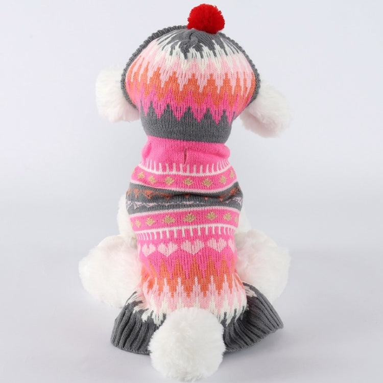 Pet Christmas Costume Sweater Hooded Ball Snowflake Costume, XXS, XS, S, M, L