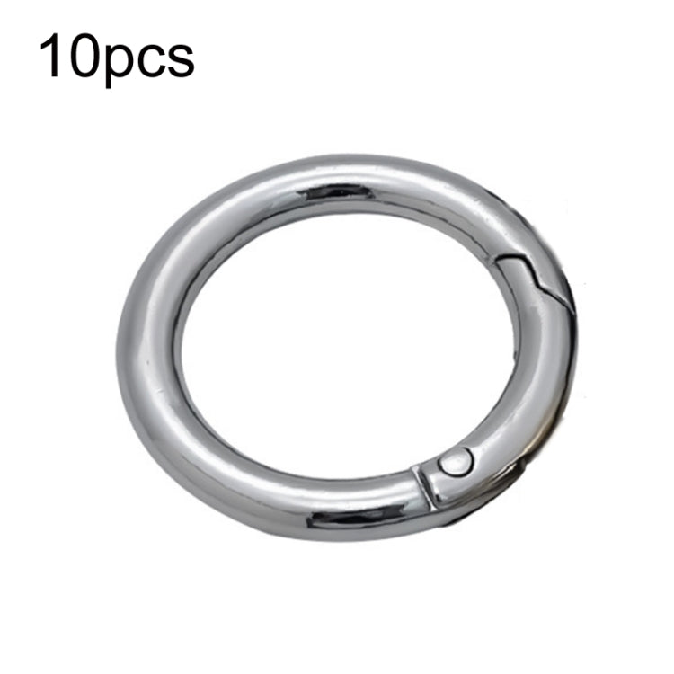 10pcs Zinc Alloy Spring Ring Metal Open Bag Webbing Keychain, 2 inch Black, 2 inch Silver, Half-inch Light Gold, Half-inch Black, Half-inch Silver, 2 inch Light Gold