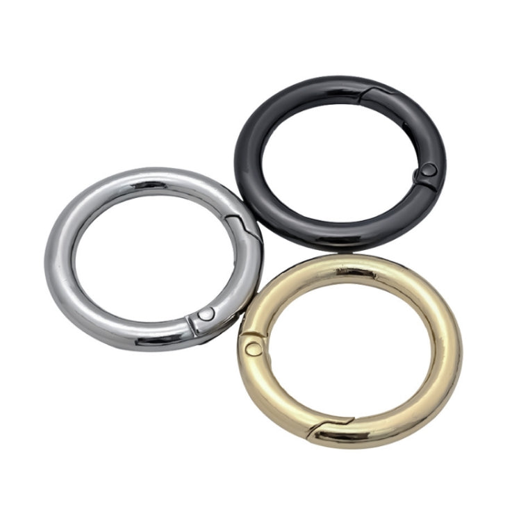 10pcs Zinc Alloy Spring Ring Metal Open Bag Webbing Keychain, 2 inch Black, 2 inch Silver, Half-inch Light Gold, Half-inch Black, Half-inch Silver, 2 inch Light Gold