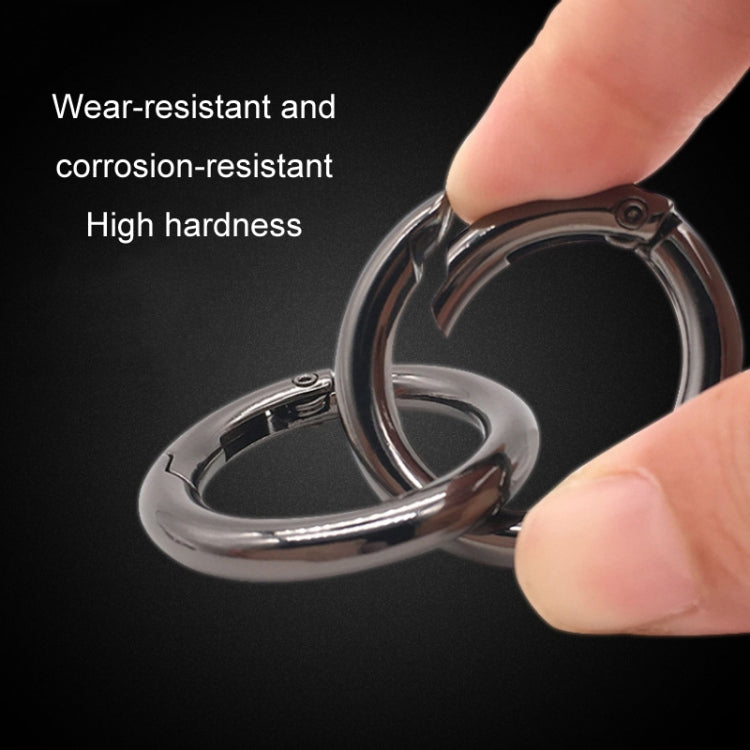 10pcs Zinc Alloy Spring Ring Metal Open Bag Webbing Keychain, 2 inch Black, 2 inch Silver, Half-inch Light Gold, Half-inch Black, Half-inch Silver, 2 inch Light Gold