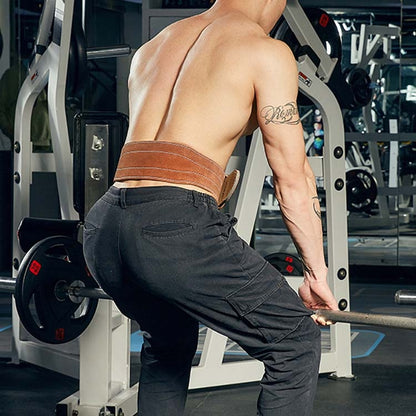 EADEN Cowhide Fitness Waist Protective Belt Squat Weightlifting Waist Support, M, L, XL