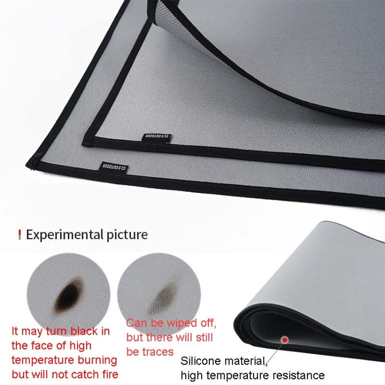 CLS Outdoor Camping Fireproof Cloth Picnic Barbecue Heat Insulation Mat Flame Retardant Fiberglass Fire Blanket, 46x35cm, 60x53cm, 105x60cm