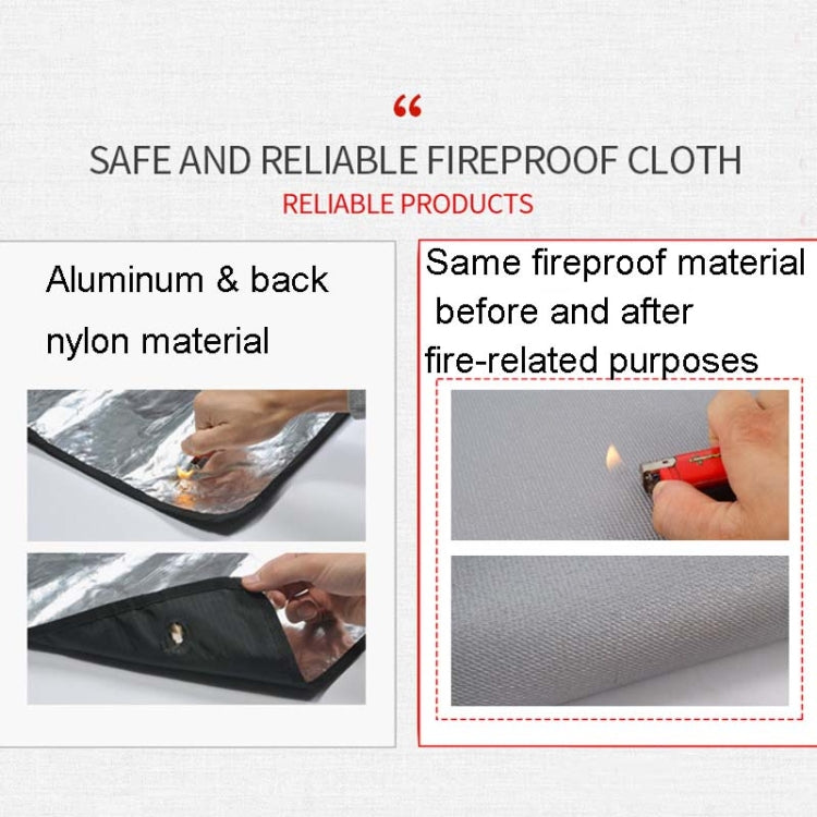 CLS Outdoor Camping Fireproof Cloth Picnic Barbecue Heat Insulation Mat Flame Retardant Fiberglass Fire Blanket, 46x35cm, 60x53cm, 105x60cm