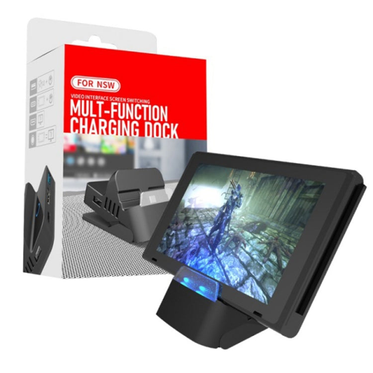 Video Projection Converter Cooling Portable Charging Base For Switch, HDMI, Bluetooth, Keyboard and Mouse, Network Card