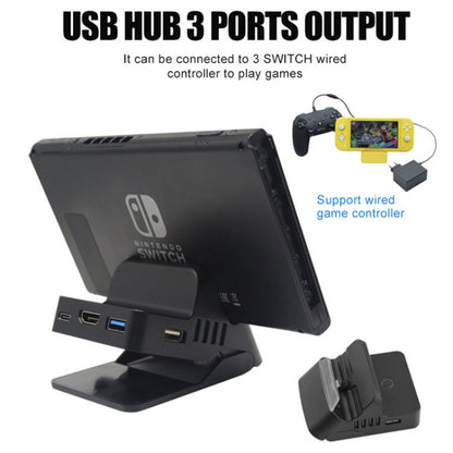 Video Projection Converter Cooling Portable Charging Base For Switch, HDMI, Bluetooth, Keyboard and Mouse, Network Card