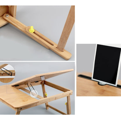 Folding Laptop Desk Bed Card Slot Lifting Type Lazy Computer Desk, Medium (54cm) with Drawer