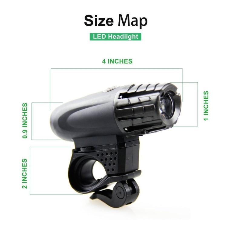Bike Light USB Rechargeable Mountain Bike Warning Light, Front Light + Tail Light