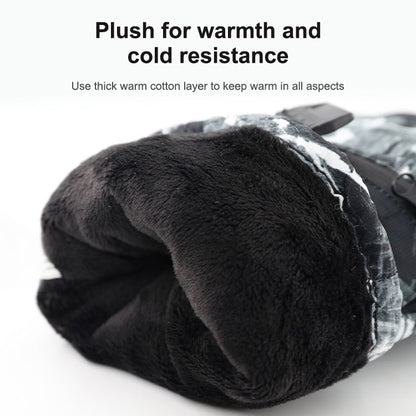 Winter Thermal Ski Gloves Outdoor Waterproof Velvet Gloves Thickening Touch Screen Motorcycle Gloves, M, L, XL