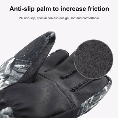 Winter Thermal Ski Gloves Outdoor Waterproof Velvet Gloves Thickening Touch Screen Motorcycle Gloves, M, L, XL