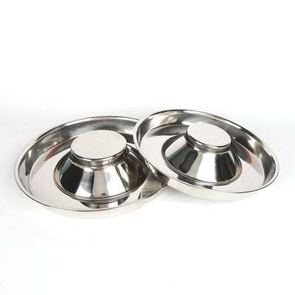 Pet Dog Food Bowl Dog Food Bowl Stainless Steel Slow Food Bowl Pet Supplies, 26cm, 30cm, 34cm