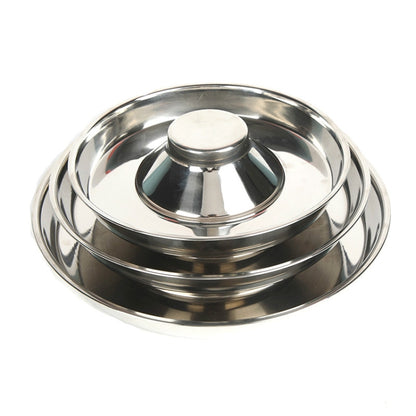 Pet Dog Food Bowl Dog Food Bowl Stainless Steel Slow Food Bowl Pet Supplies, 26cm, 30cm, 34cm