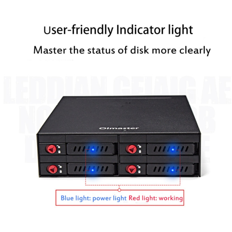 OImaster MR-6401 Four-Bay Chassis Built-In Optical Drive Hard Disk Box, MR-6401