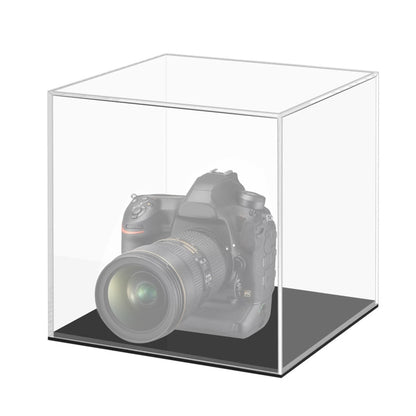 Clear Acrylic Camera Display Cover Plexiglass Display Case Countertop Box, Large 24x24x24cm, Small 10x10x10cm