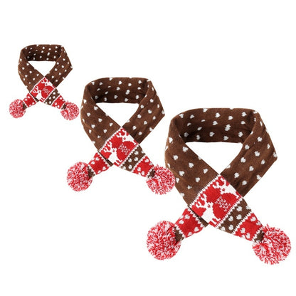Christmas Pet Scarf Autumn And Winter Warm Elk Christmas Dog Scarf, S, M, L