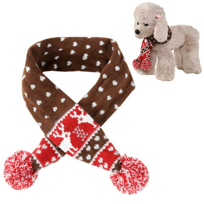Christmas Pet Scarf Autumn And Winter Warm Elk Christmas Dog Scarf, S, M, L