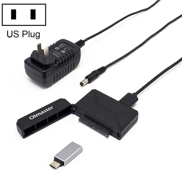 Olmaster External Notebook Hard Drive Adapter Cable Easy Drive Cable USB3.0 to SATA Converter, Hard Disk Dedicated 2.5 Inch, Hard Disk + Type-C Adapter 2.5 Inch, Hard Disk Dedicated 3.5 Inch (US Plug), Hard Disk + Type-C Adapter 3.5 Inch (US Plug)