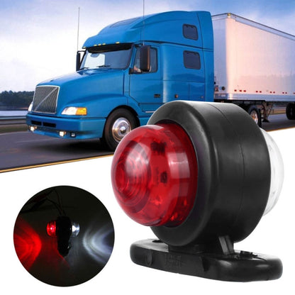 2 Pairs X9 12-24V Mini Double-Sided Red And White Truck Side Lights Modified Special Side Lights, 2 PCS X9