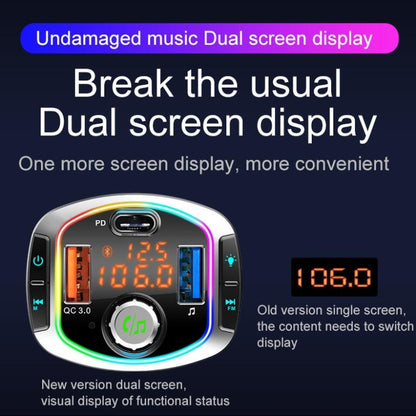 BC63 Colorful Car Card MP3 Player Multifunctional Bluetooth Receiver U Disk Charger Car Cigarette Lighter, BC63