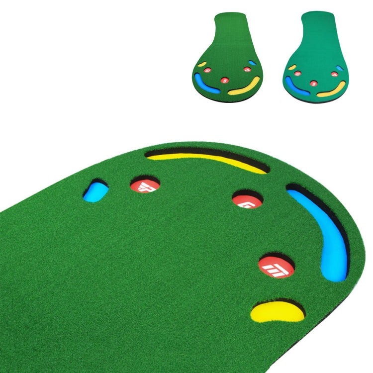 PGM GL002 Indoor Golf Putting Trainer Big Feet Mini Golf Practice Blanket with Putter and Balls, with Putter and Balls Woolen Blanket, with Putter and Balls Lawn