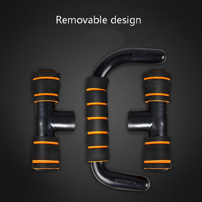 H-Shaped Push-Up Bracket Push-Up Fitness Equipment Home Indoor Chest Expansion Equipment, Black Orange, Black  Green