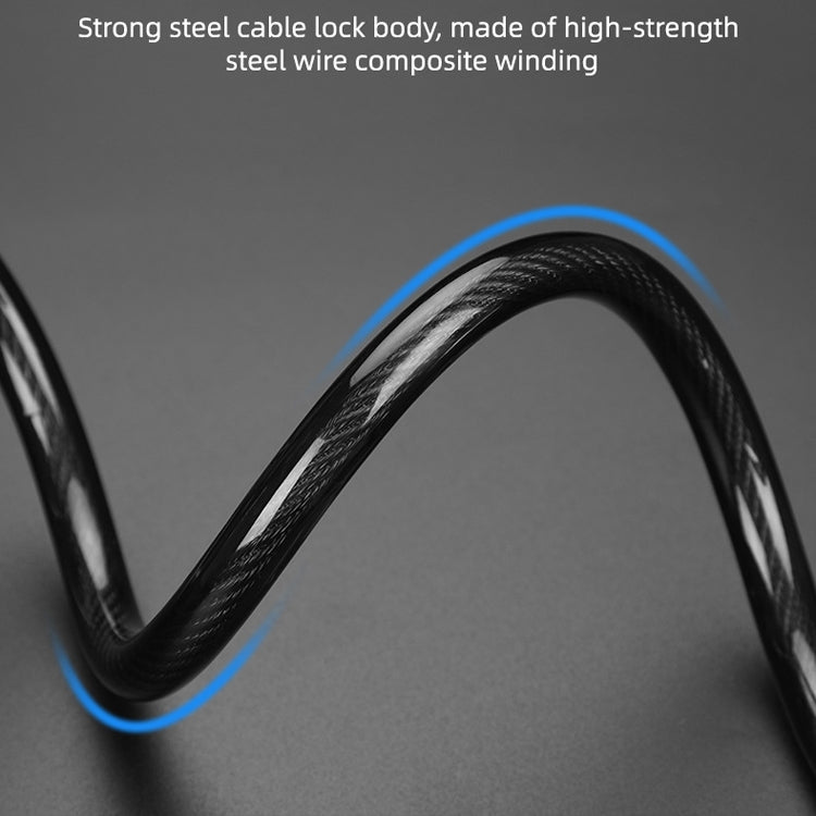 Bicycle Anti-Theft Code Lock Five-Digit Bicycle Lock Portable Bold And Long Steel Cable With Bracket Car Lock, Anti-Theft Code Lock