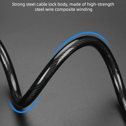 Bicycle Anti-Theft Code Lock Five-Digit Bicycle Lock Portable Bold And Long Steel Cable With Bracket Car Lock, Anti-Theft Code Lock