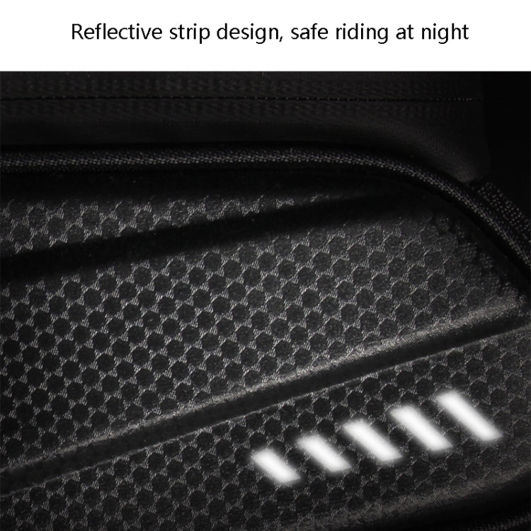 WILD MAN ES3 Hard Shell Bicycle Bag Front Beam Bag Mountain Bike Mobile Phone Touch Screen Upper Tube Bag Riding Equipment, ES3 (Black)