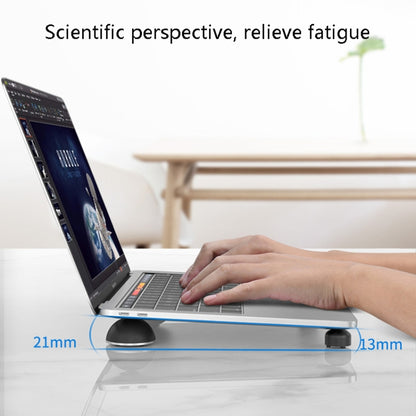Suohuang SH-1029 Aluminum Portable Bracket Foot Pad for MacBook, Laptop, White, Black