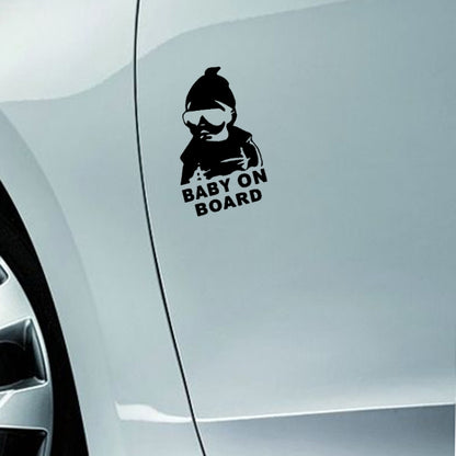 20pcs 14*9CM BABY ON BOARD Cool Rear Reflective Sunglasses Child Car Stickers Warning Decals, BABY ON BOARD