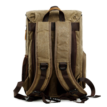 Batik Canvas Waterproof Photography Bag Outdoor Wear-resistant Large Camera Photo Backpack Men for Nikon / Canon / Sony / Fujifilm