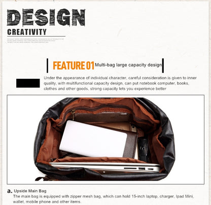 Batik Canvas Waterproof Photography Bag Outdoor Wear-resistant Large Camera Photo Backpack Men for Nikon / Canon / Sony / Fujifilm