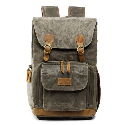 Batik Canvas Waterproof Photography Bag Outdoor Wear-resistant Large Camera Photo Backpack Men for Nikon / Canon / Sony / Fujifilm