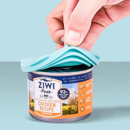 Pet Can Lid Fresh-Keeping Silicone Lid Canned Sealing Cap Universal Sealing Lid, Light  Green 2 + Spoon, Blue 2 + Spoon, Pink 2 + Spoon