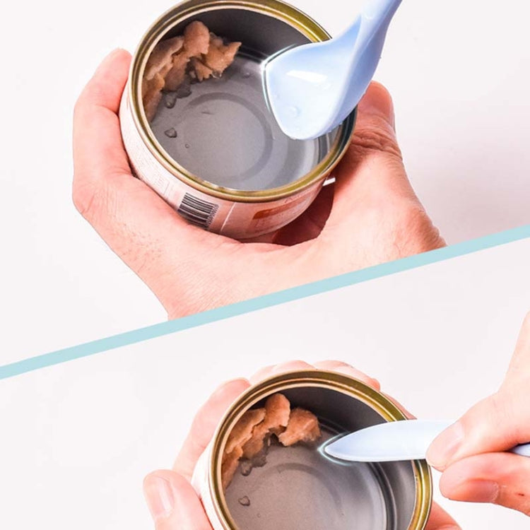 Pet Can Lid Fresh-Keeping Silicone Lid Canned Sealing Cap Universal Sealing Lid, Light  Green 2 + Spoon, Blue 2 + Spoon, Pink 2 + Spoon