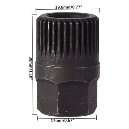 Spline Alternator Clutch Free Wheel Pulley Removal Tools Installations Socket, Installations Socket