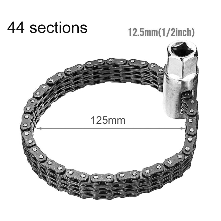 Oil Filter Chain Wrench Spanner Remover Adjustable Auto Repair Tool, 44 Sections, 52 Sections