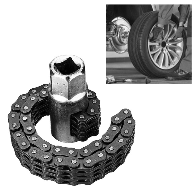 Oil Filter Chain Wrench Spanner Remover Adjustable Auto Repair Tool, 44 Sections, 52 Sections