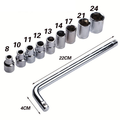 10 In1 Wrench Socket Repair Casing Toolbox Set Quick Multi-Function Screw Unloading Hardware Tool, 10 In 1 Hardware Tool